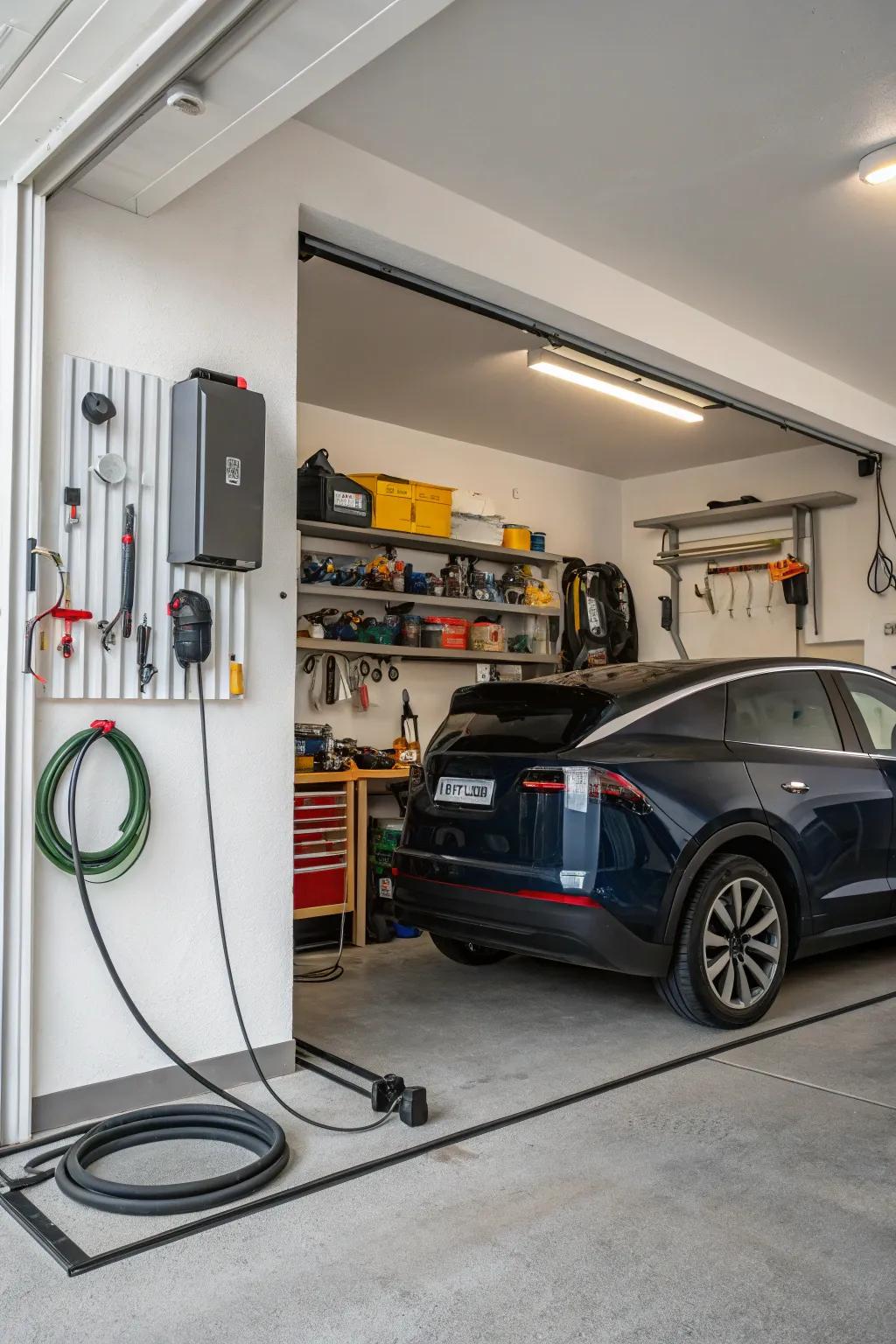 A charging station brings efficiency to your modern garage.
