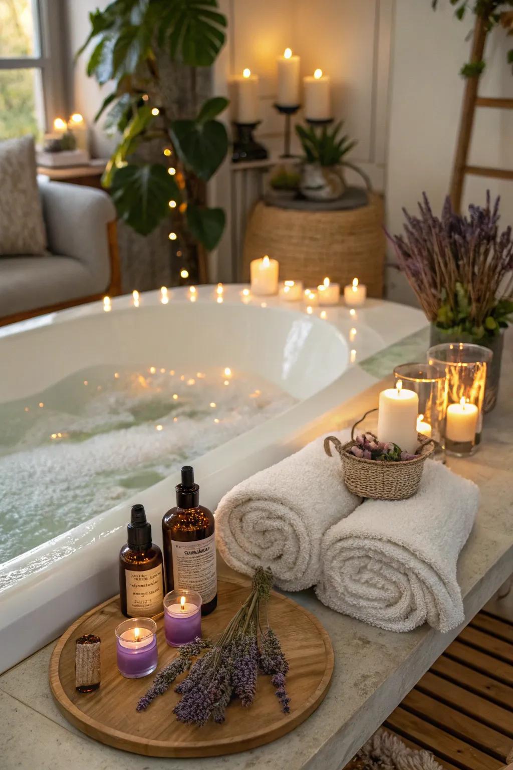Relax with a soothing health spa day at home.