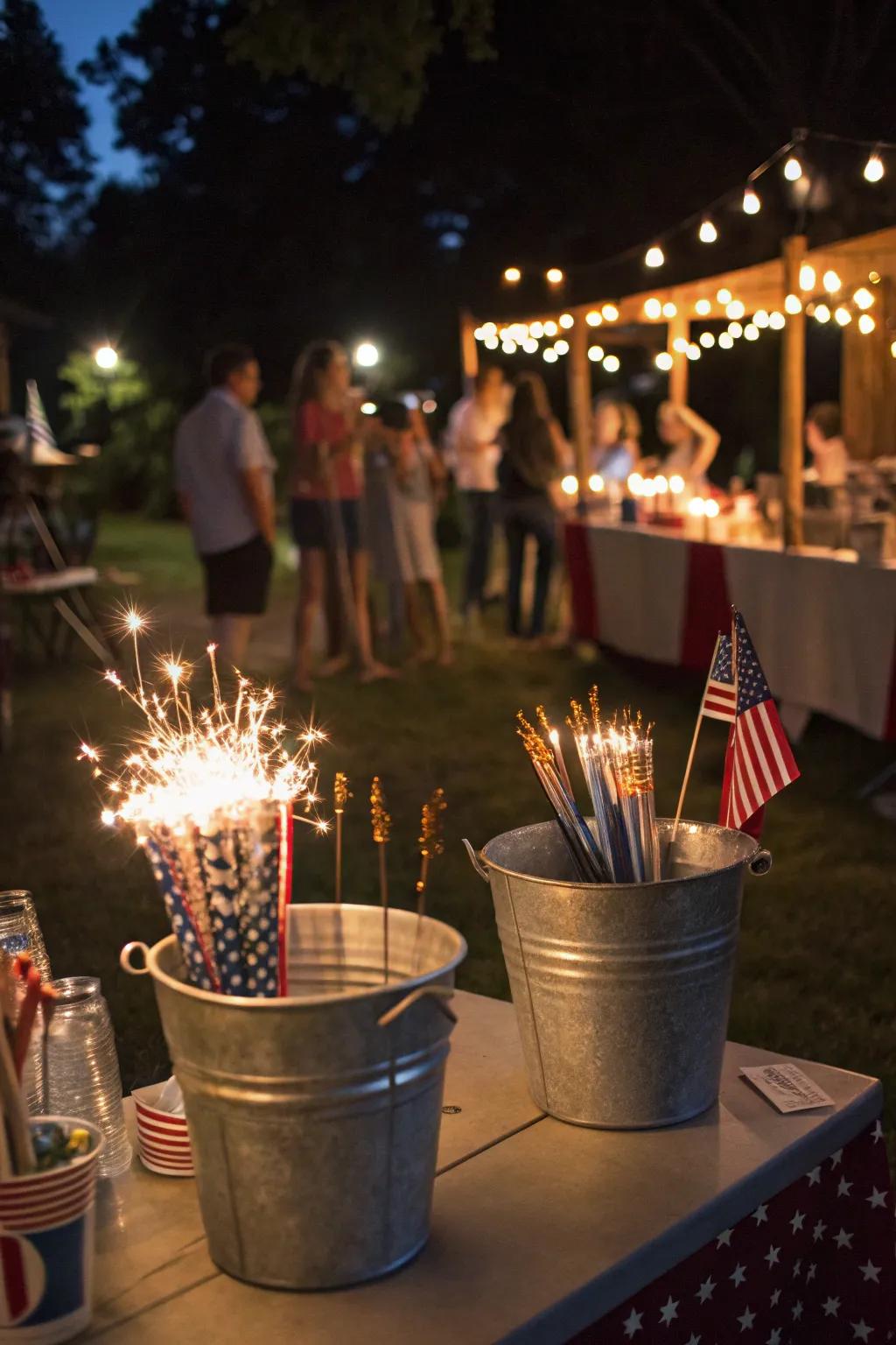 Prioritize safety through a sparkler removal station designed for user-friendliness and security.