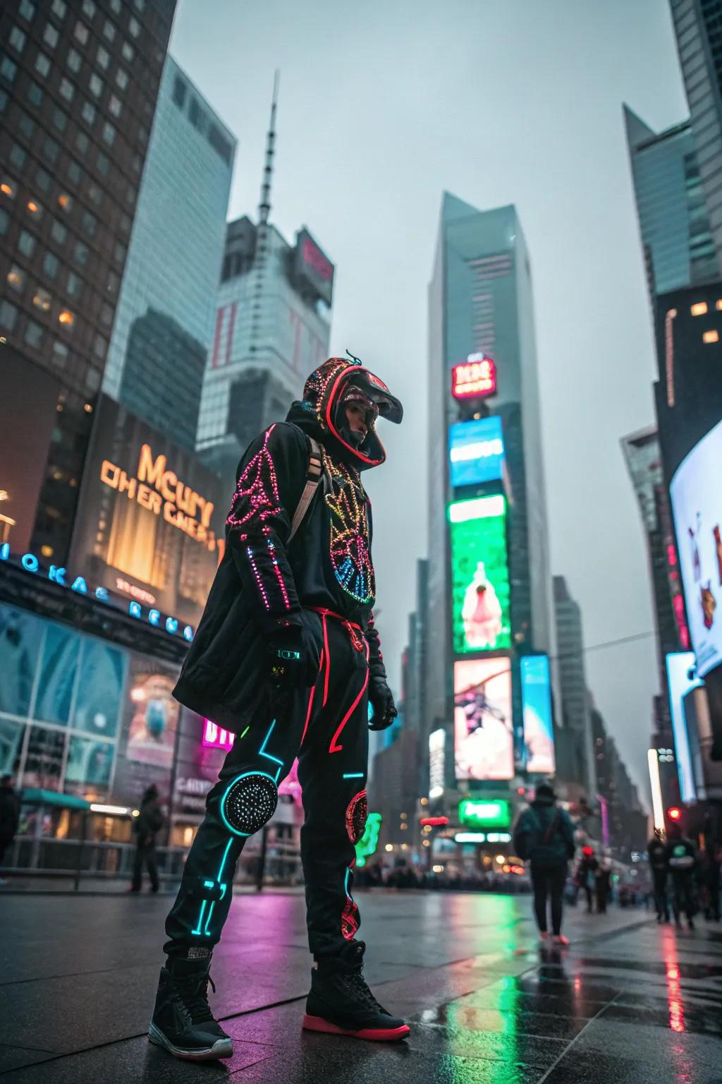 A virtual punk vision in a virtual metropolis.