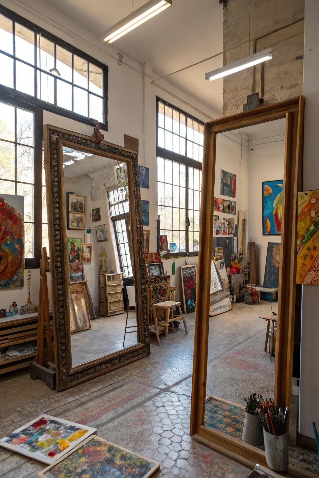 Mirrors expand your area.