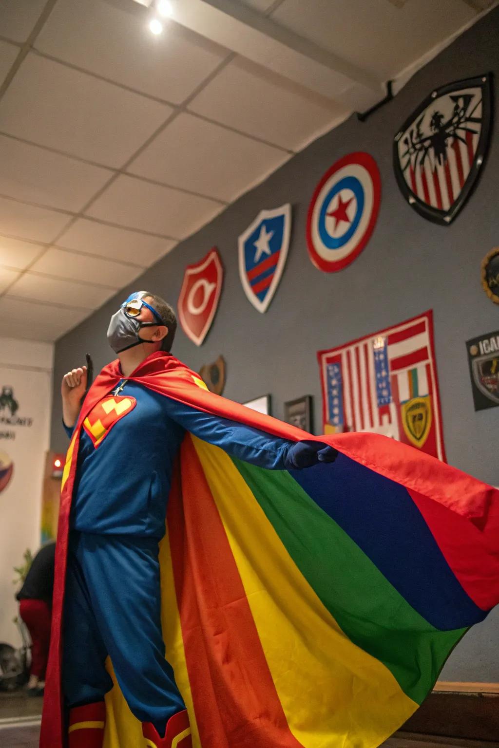 Unleash your inner hero with a striking superhero attire.