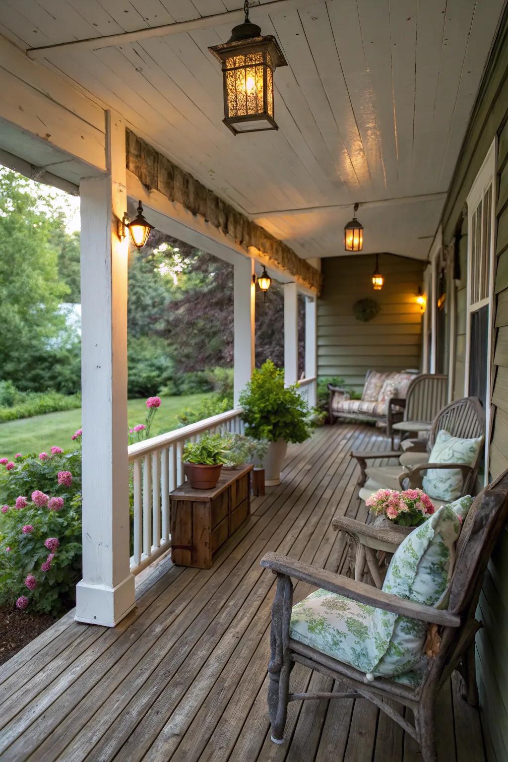 Opt for eco-conscious options for a sustainable porch.