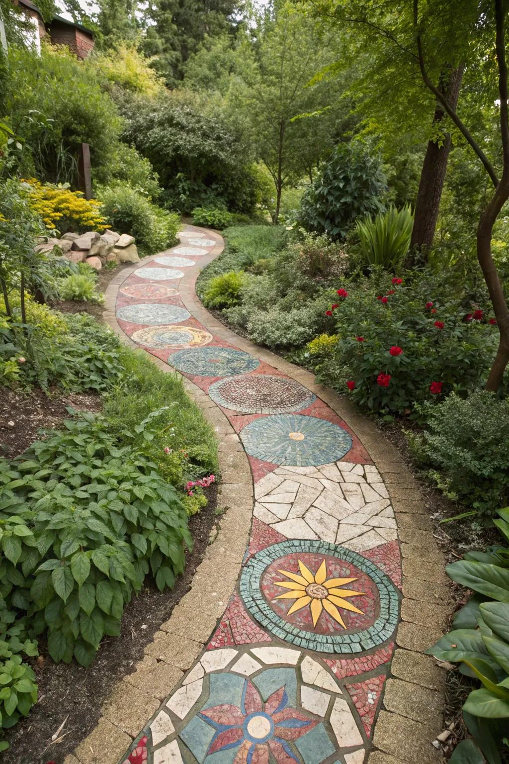 Fashion patterns with crushed rock for a garden's artistic flair.