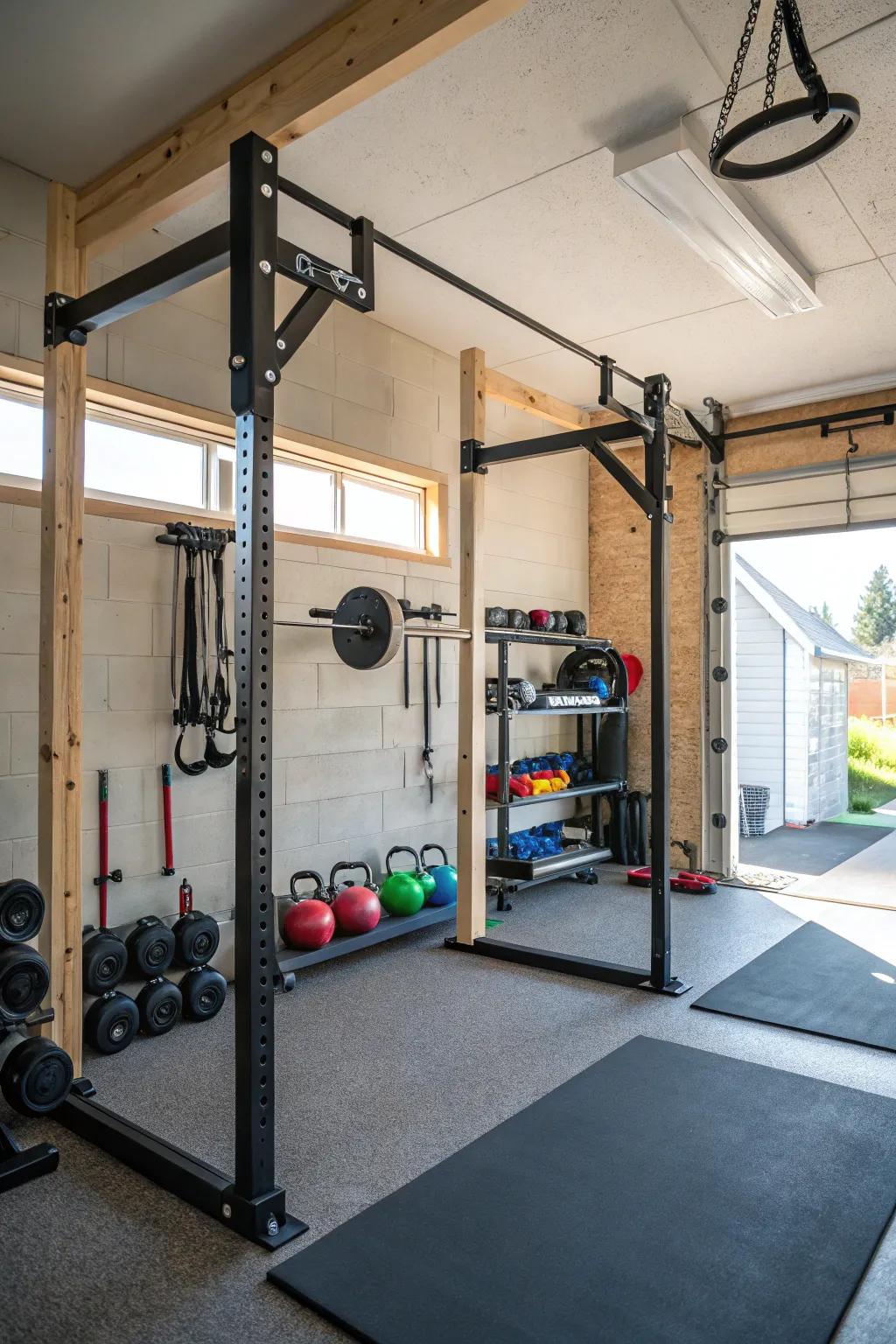 A pull-up bar is a versatile and effective tool for building strength.