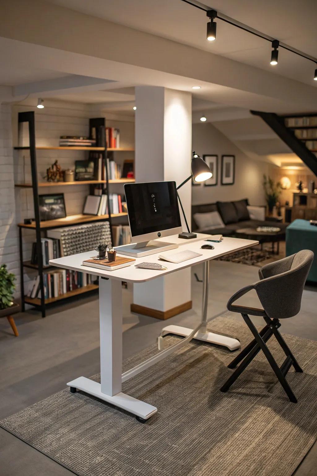 Sit-stand desks promote productivity and movement.