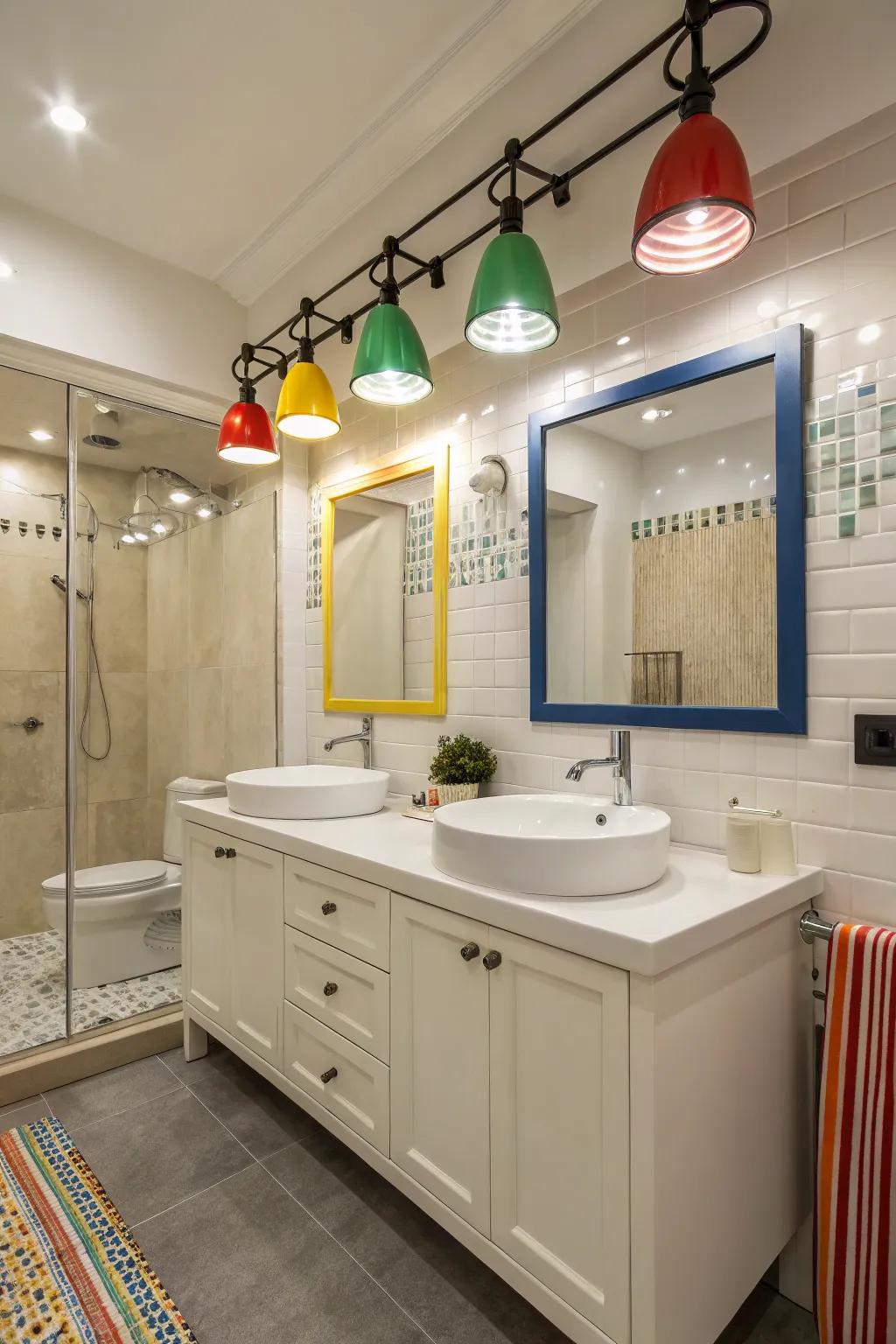 Striking colors contribute personality and contrast to your illumination.