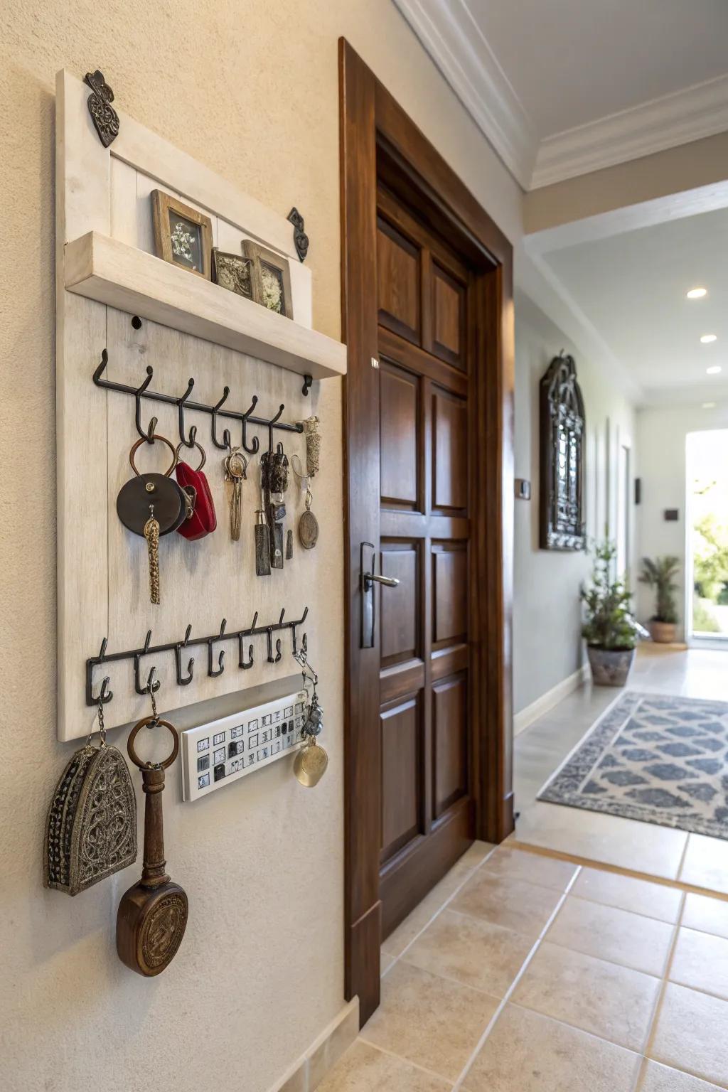 Refined key racks are both functional and decorative, perfect for any home.