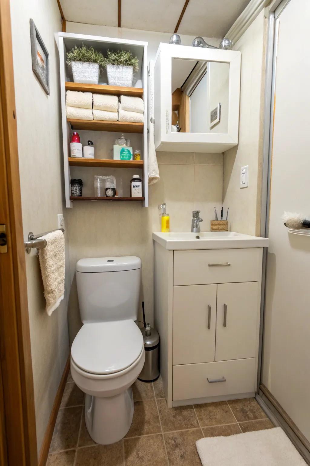 Compact furniture offers practical storage without compromising space.