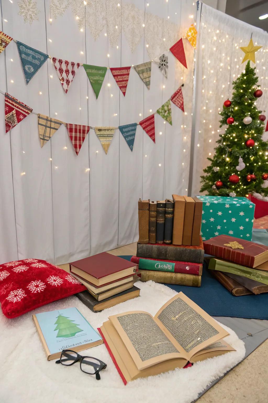 Capture memories using a fun festive picture corner.