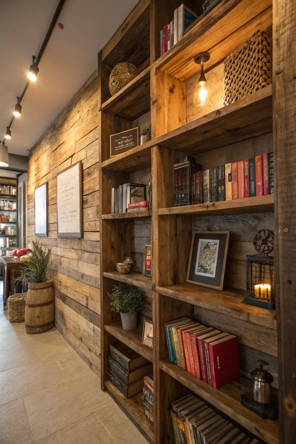 Country style materials introduce warmth and charm.