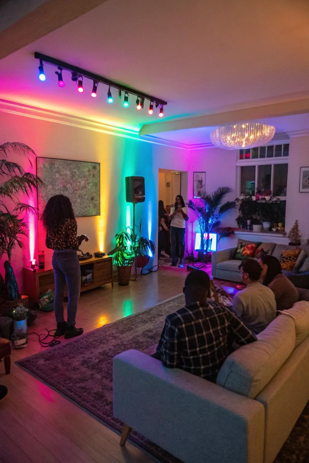 Bright LED lights contribute a brilliant glow to your carnival gathering.