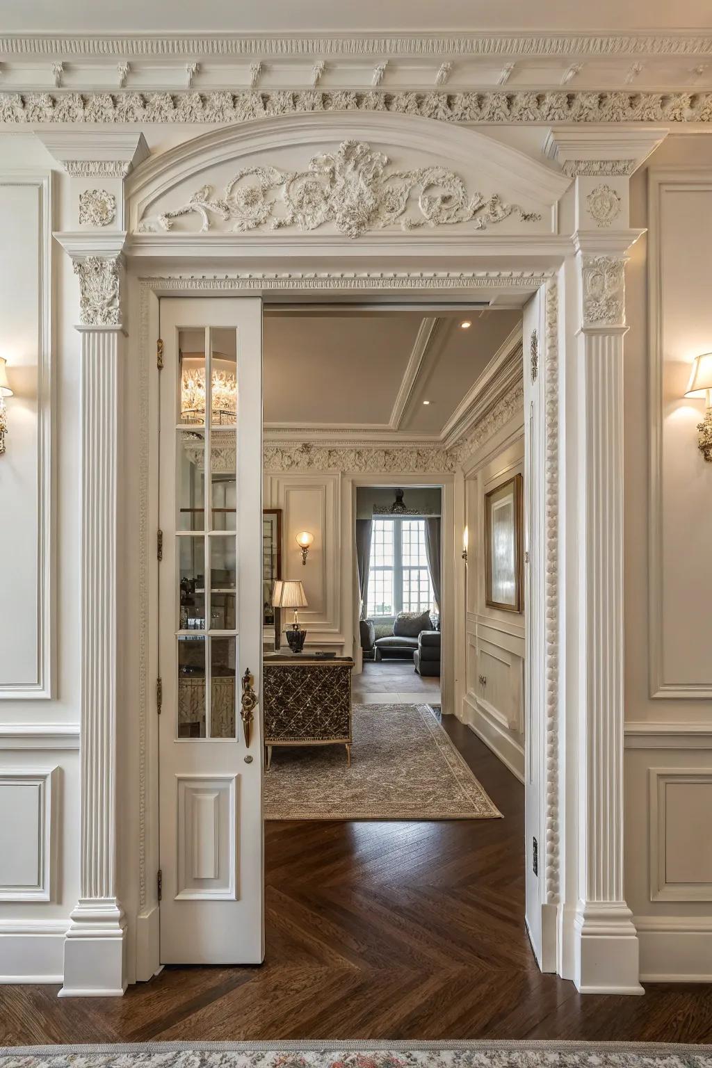 Paneling enhances traditional edging beautifully.
