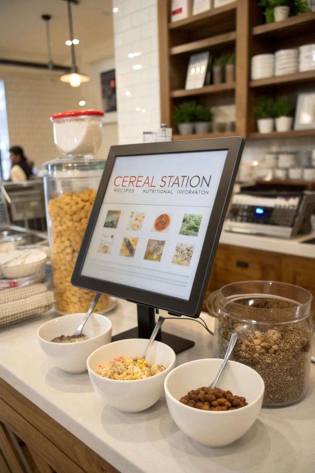 Tech improves the cereal station experience.