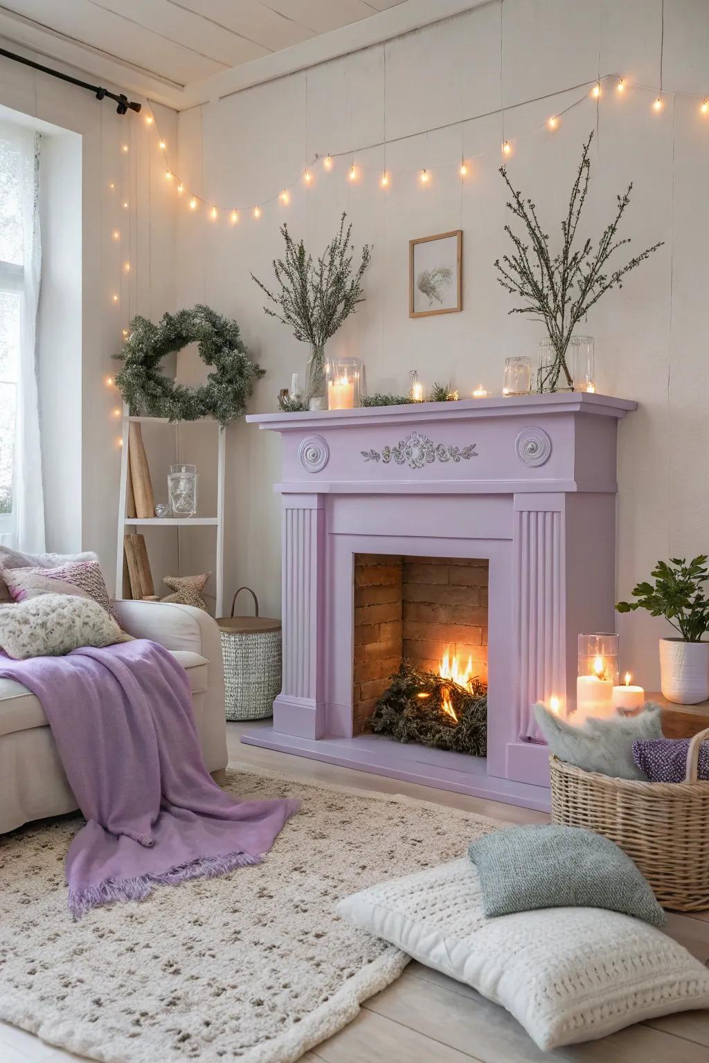 Gentle lilac evokes a serene escape, ideal for a tranquil retreat.