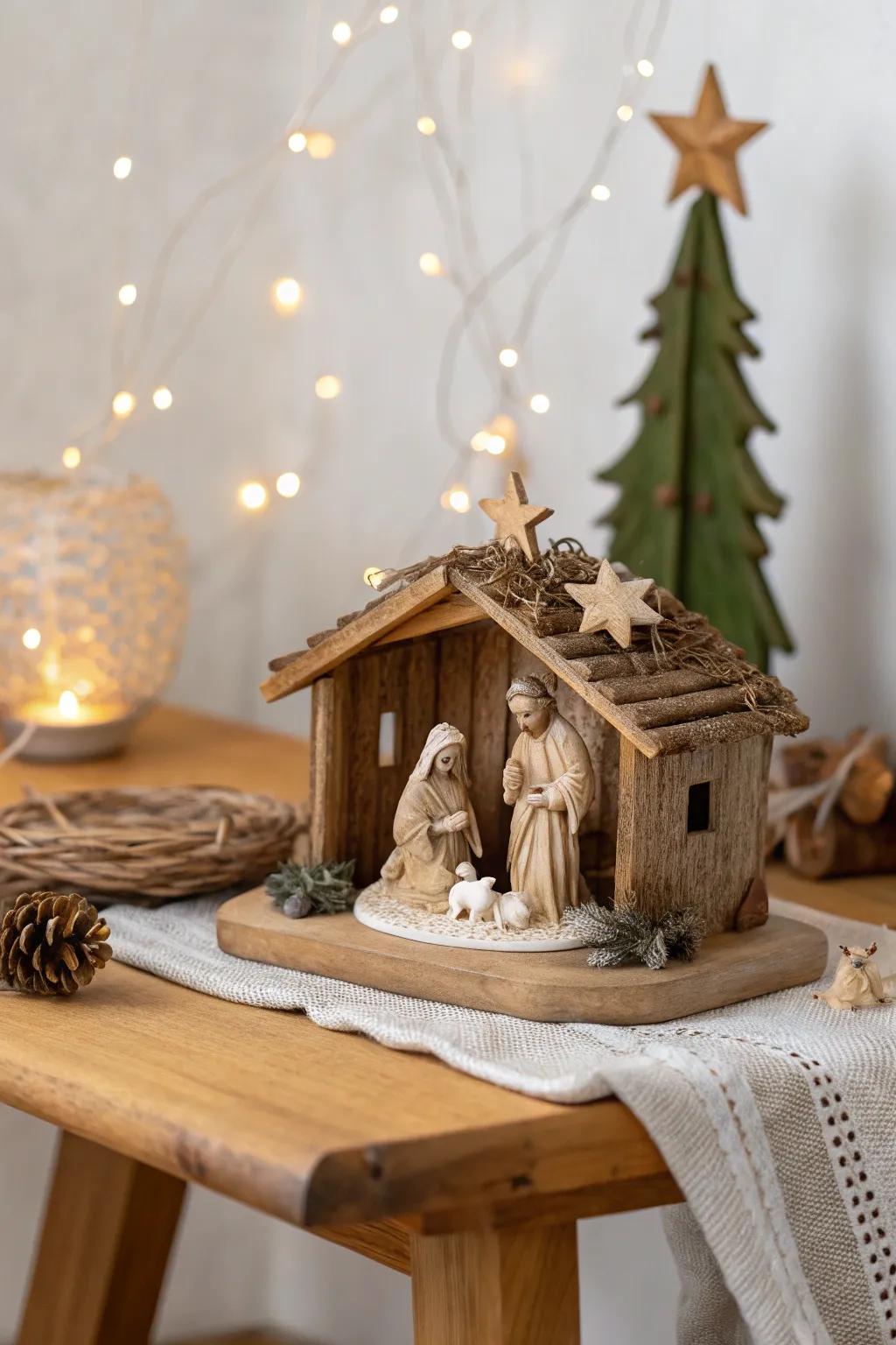 Forge enduring memories with handcrafted miniature nativity representations that amalgamate simplicity and elegance for your holiday decor.