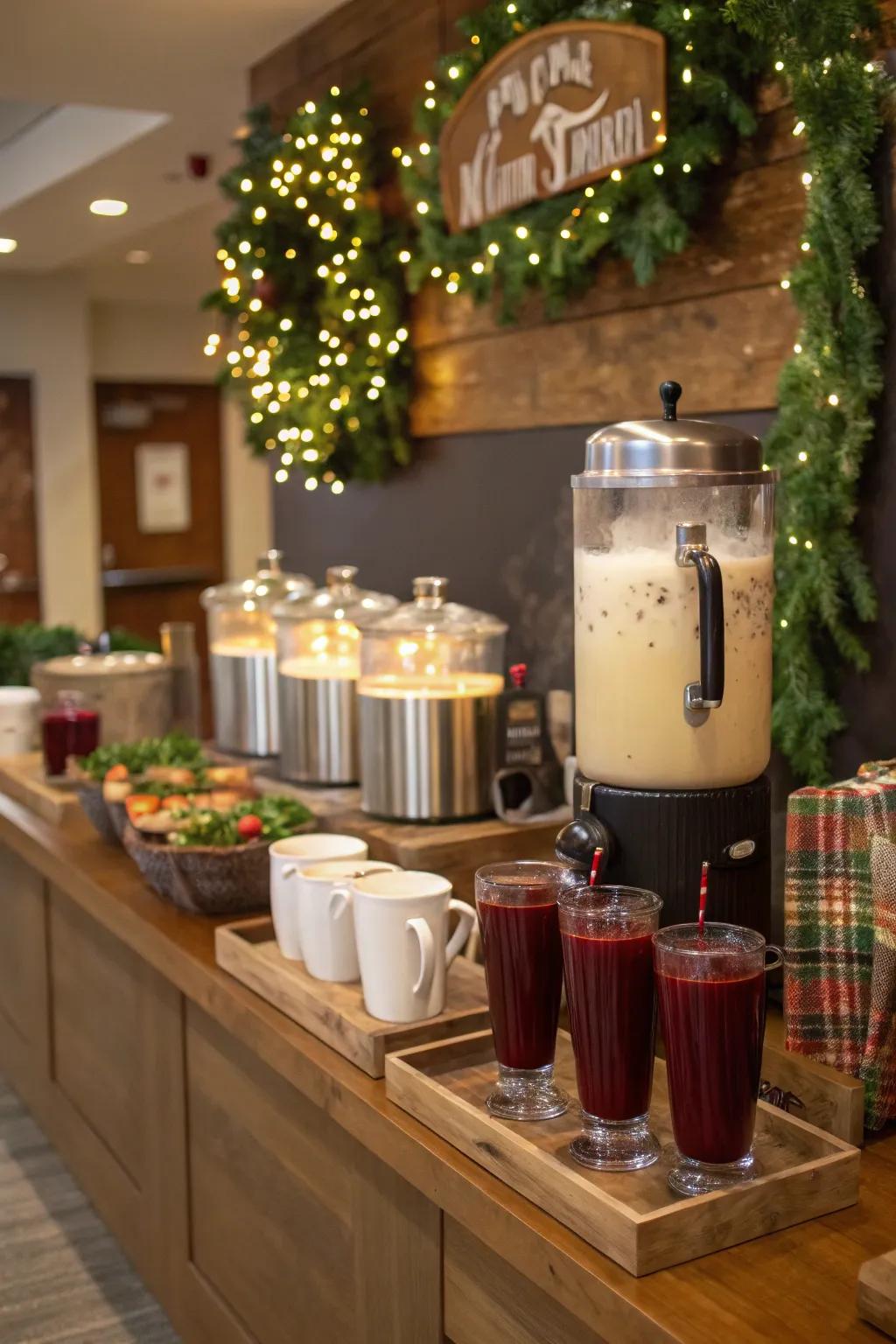 A specialized beverage stand promises to enchant guests with celebratory drinks.