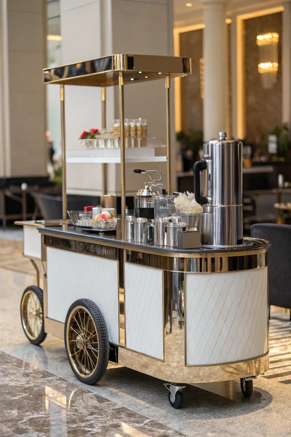 Glam up your coffee time with metallic accents.