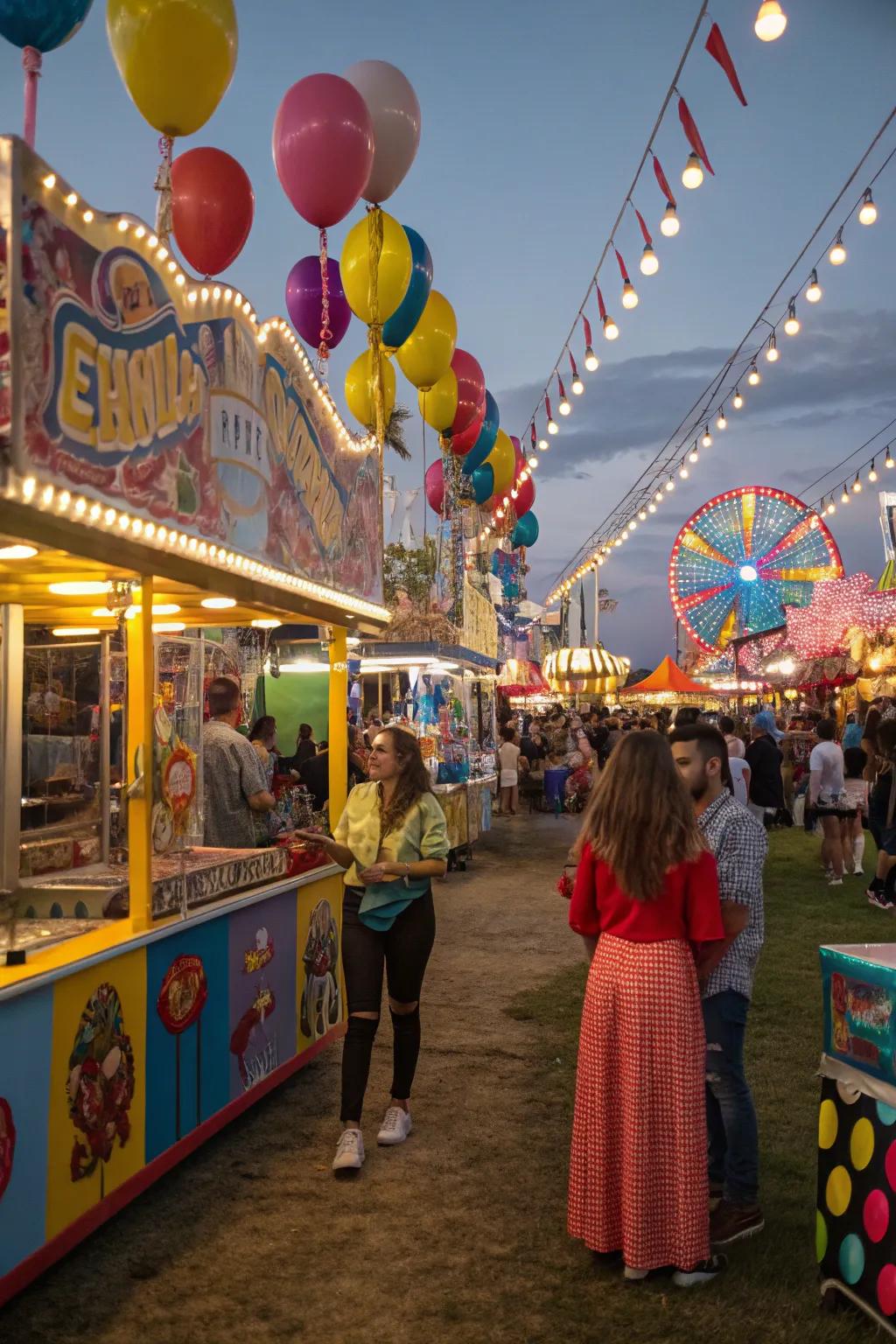 An exciting carnival setup with endless fun for everyone.