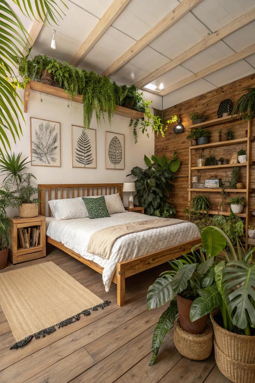 Natural components breathe fresh life into your bedroom.