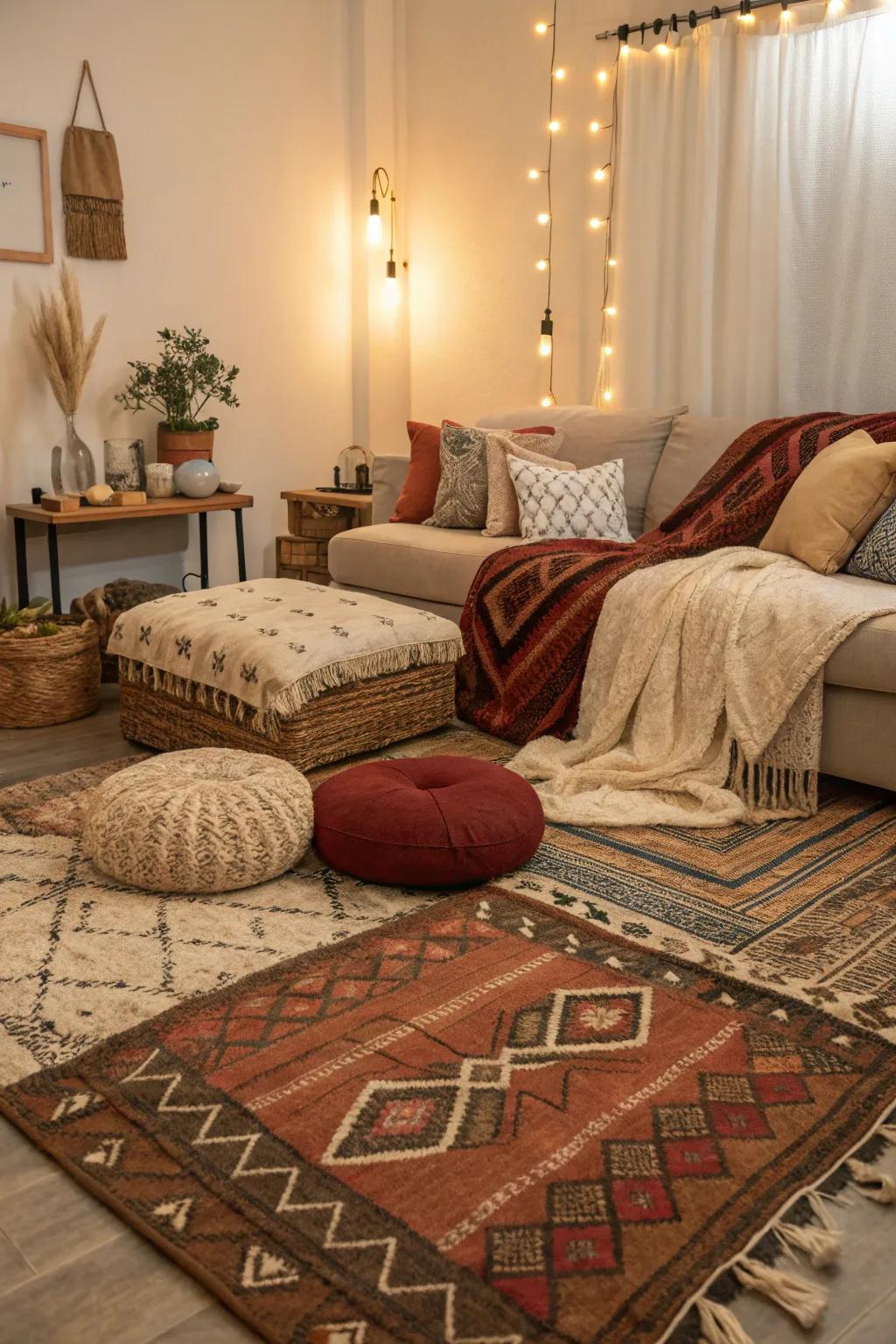 Textures infusing warmth alongside intrigue.