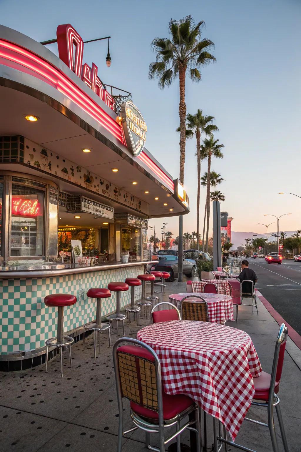 A themed bar contributes merriment and panache to outdoor amusing.