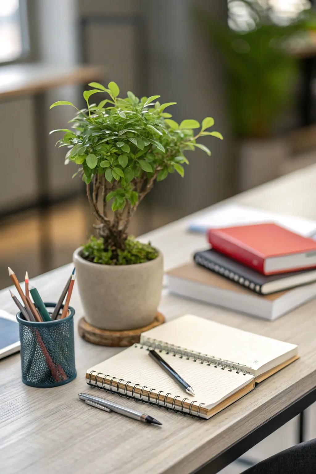 Enhance your area by adding a bit of greenery.