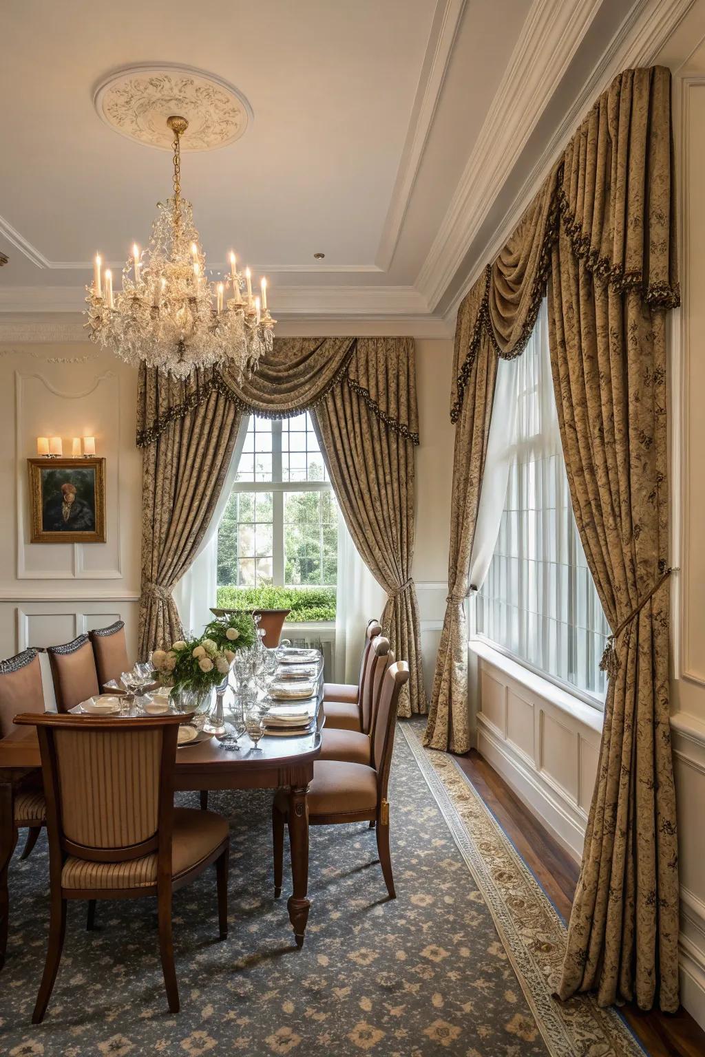 Gathered folds project a bespoke elegance.