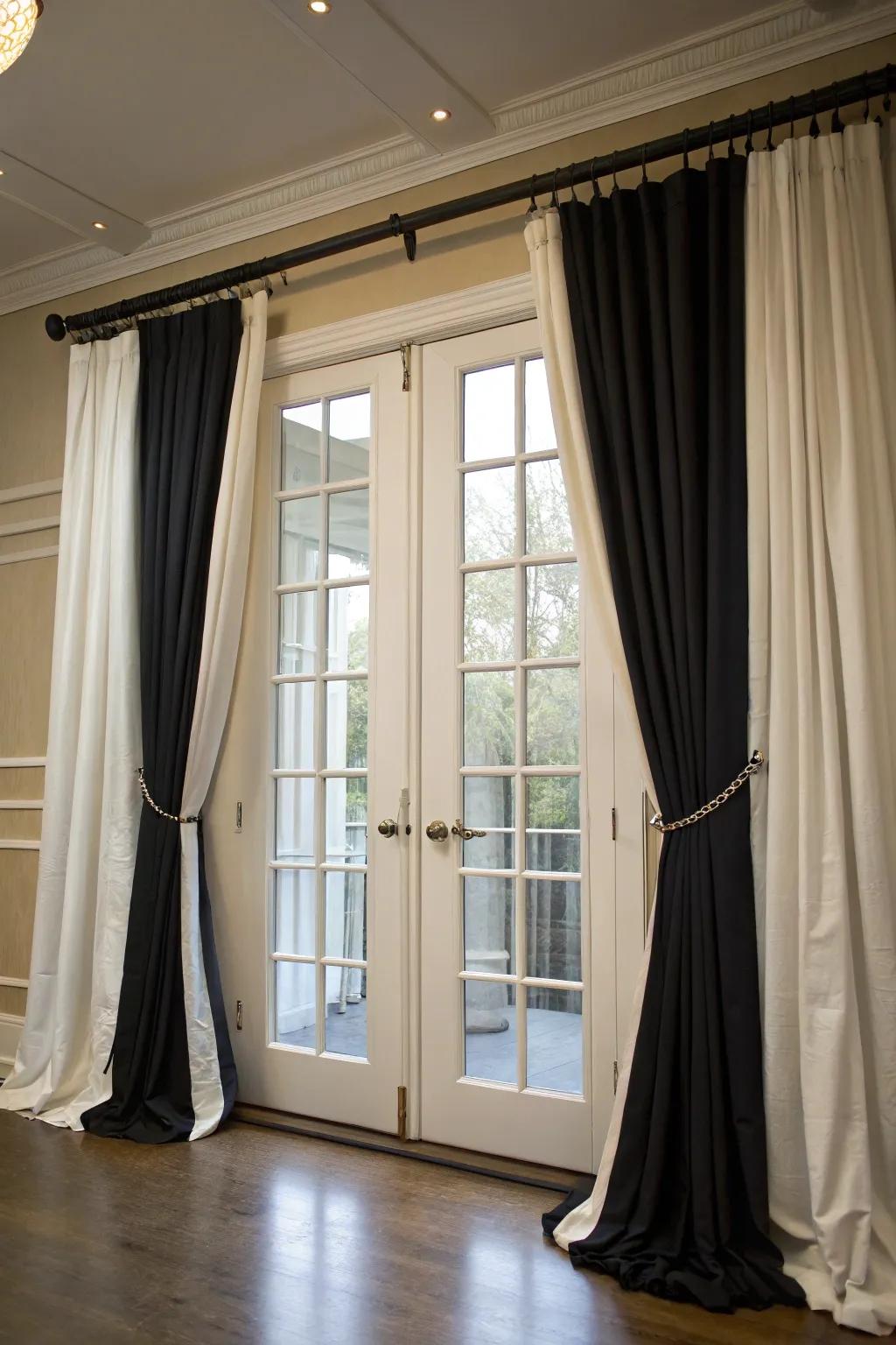 Bold contrasts make a striking design statement.