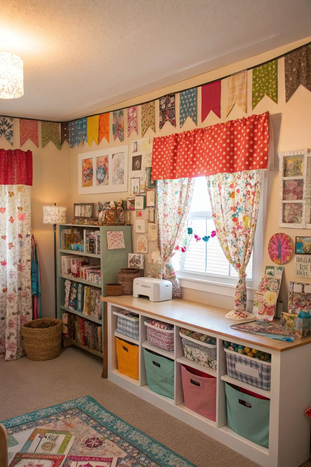 Showcase creativity with weave toppers in your craft area.