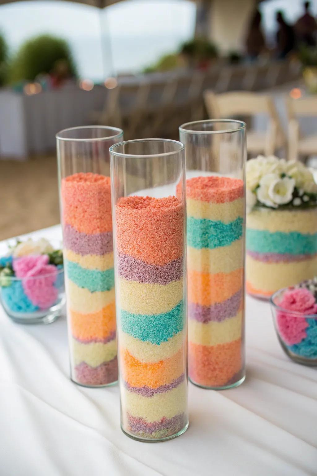 Tinted sand strata introduce subtle elegance.