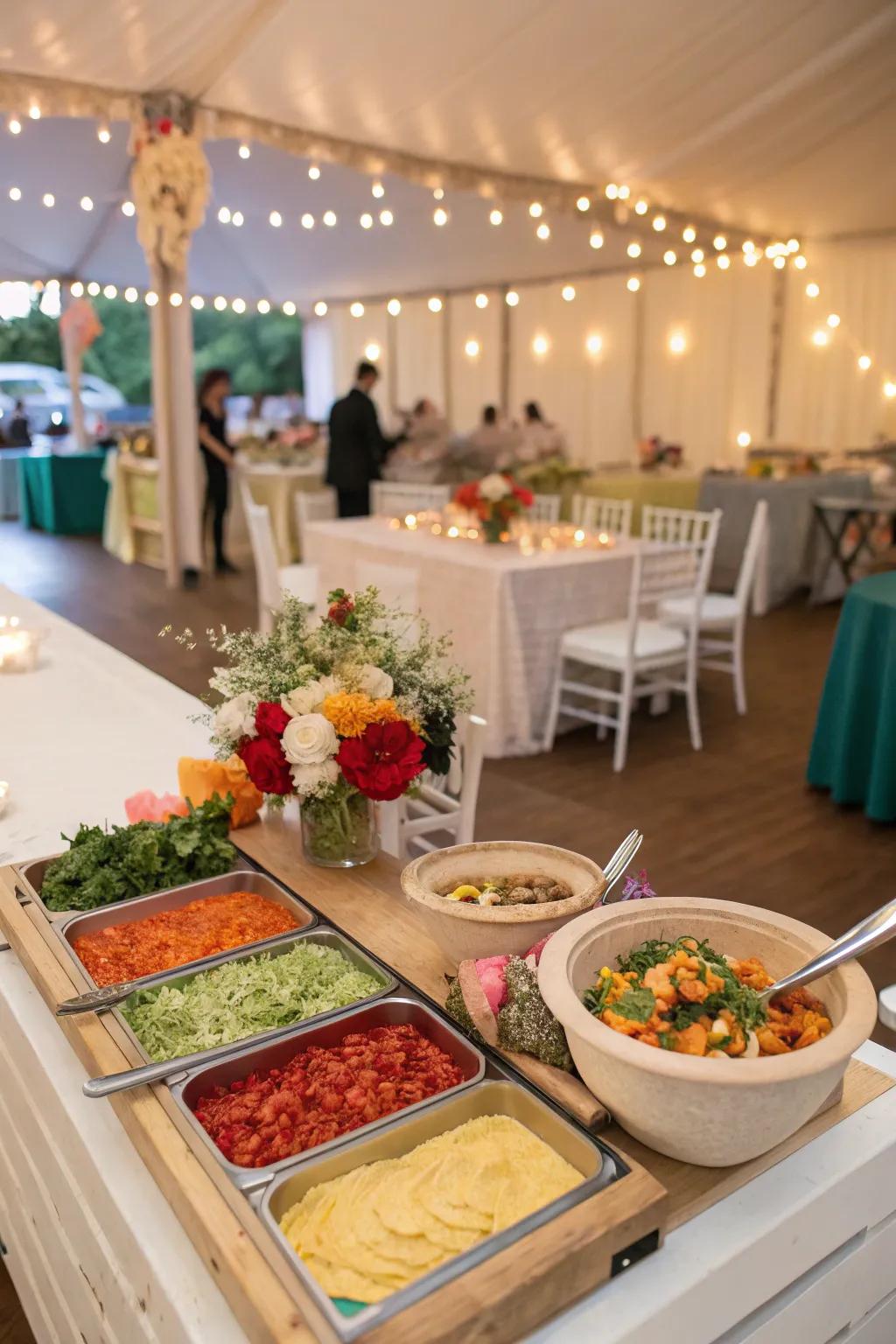 Interactive food counters injecting fun and engagement into a ceremony.