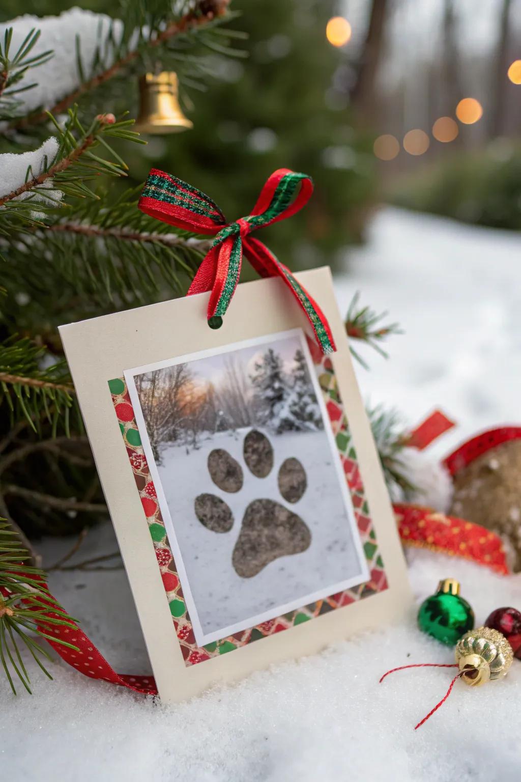 A personal touch with a paw impression souvenir.