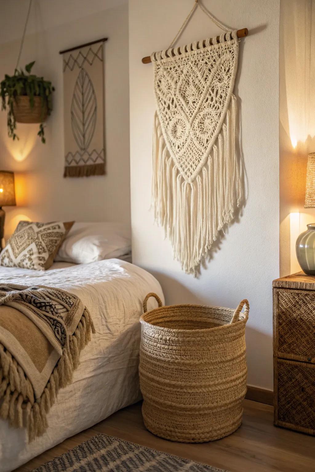 Unique textures inject visual interest and complement the earthy theme.