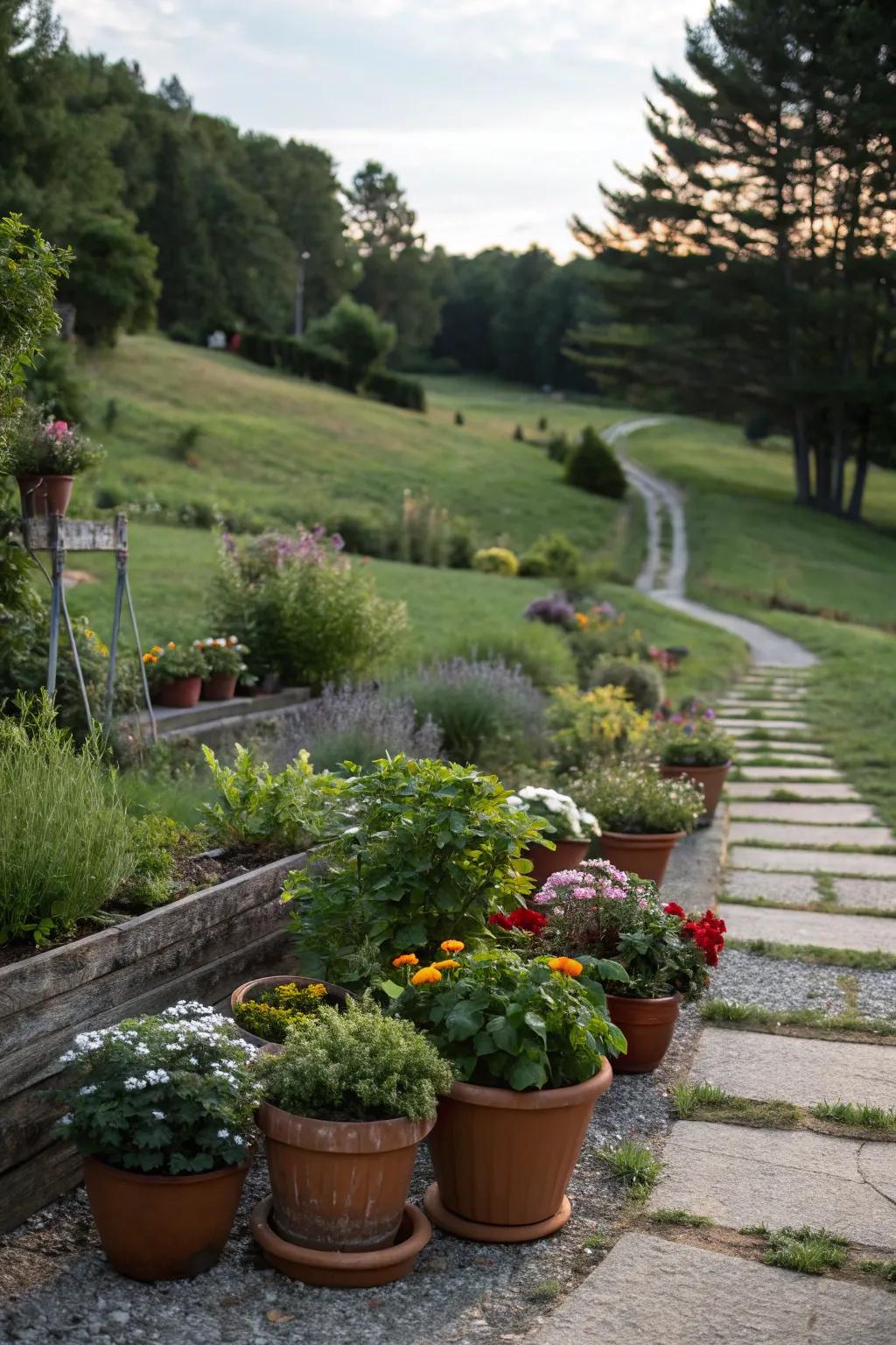 Surprise with a miniature garden at the journey's conclusion.