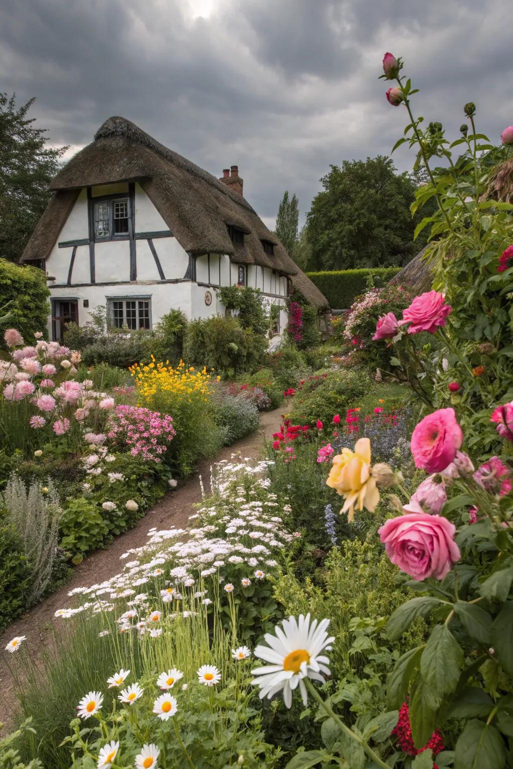 The creation of a stunning blossom garden captures a countryside vibe.