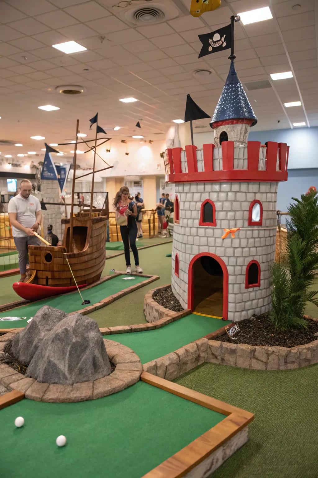 Enjoy a fun miniature golf right in your home for non-stop enjoyment.