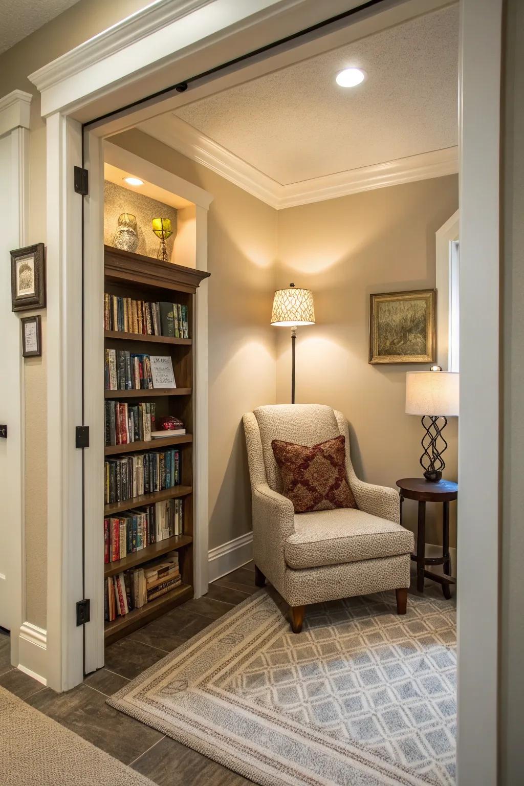 Cozy spaces create an inviting entrance.