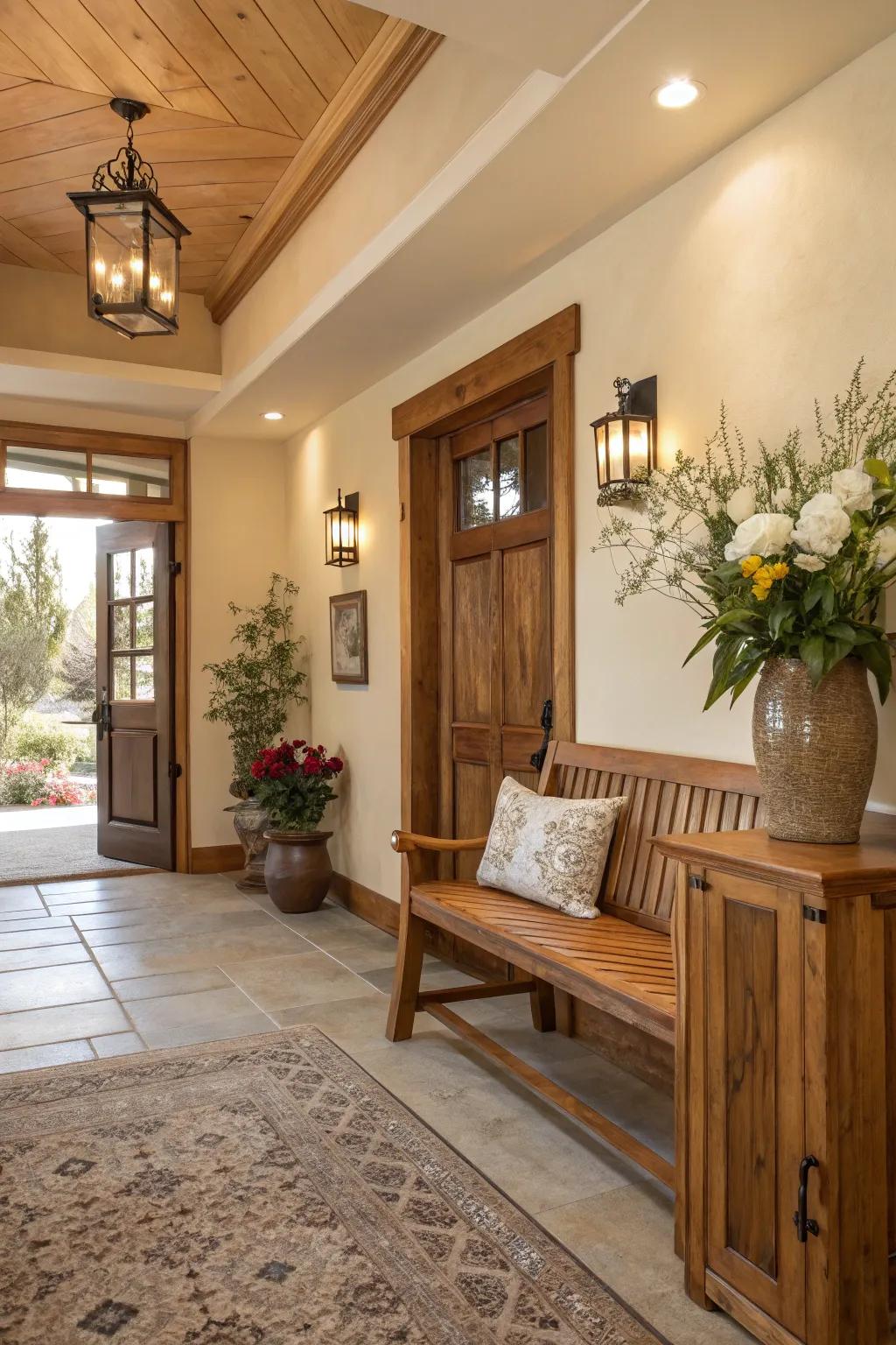 Invite warmth using soft cream tones.