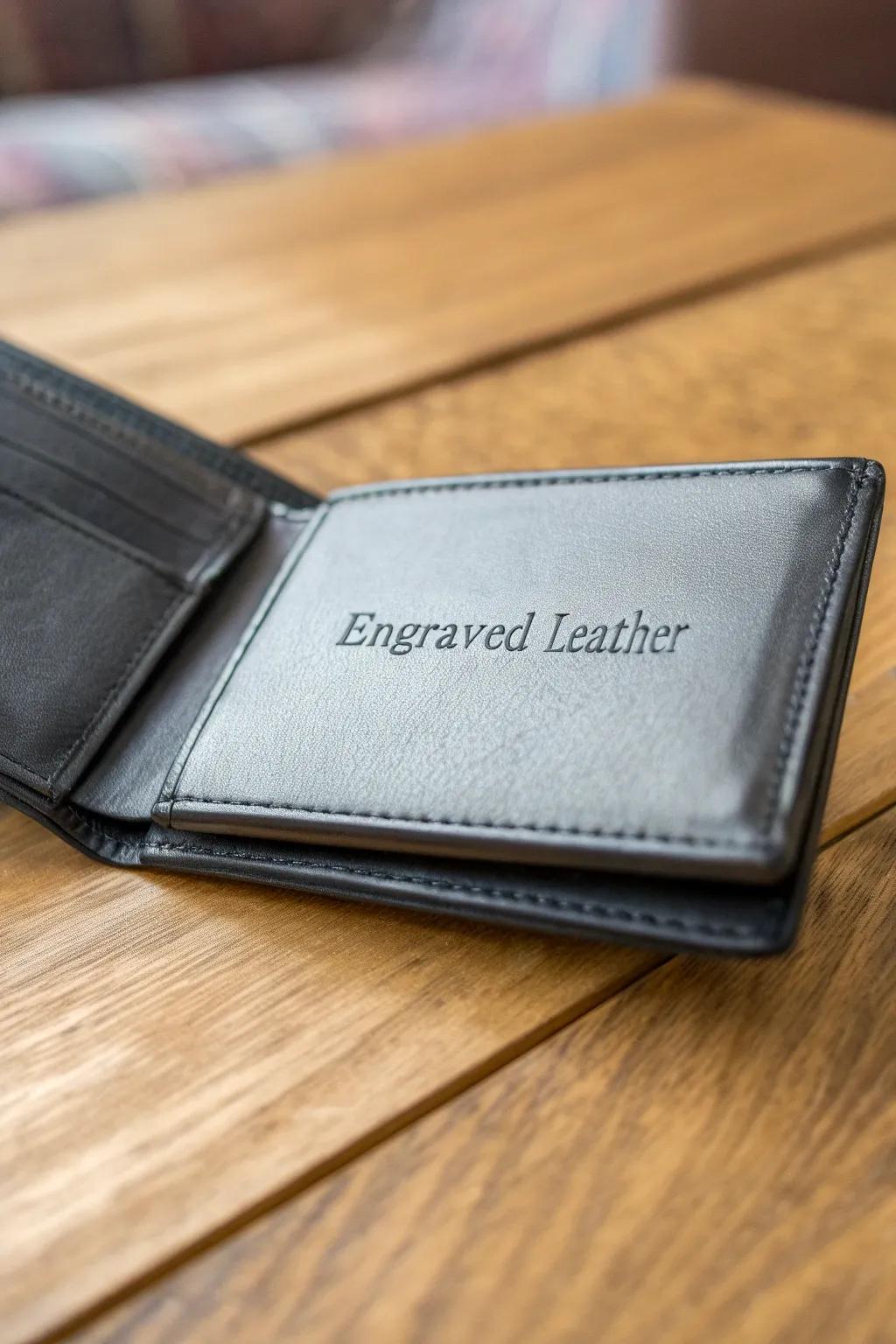 Combine style and sentiment in a beautiful hide billfold.