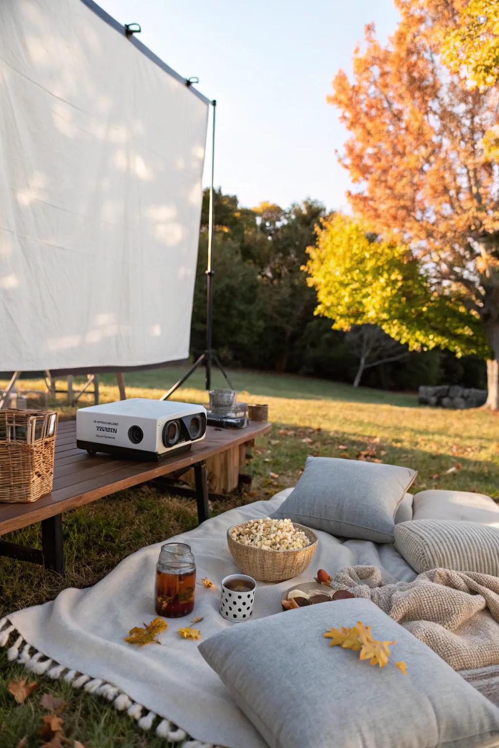 Open-Air film evening birthday celebration.