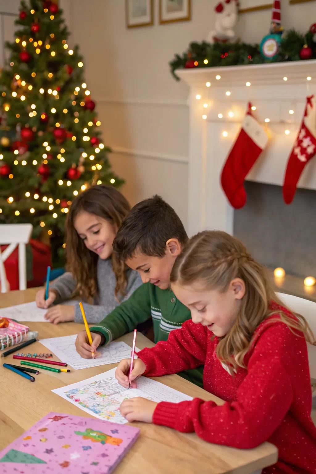 Permit your children’s imaginations to soar as they compose missives to Father Christmas.
