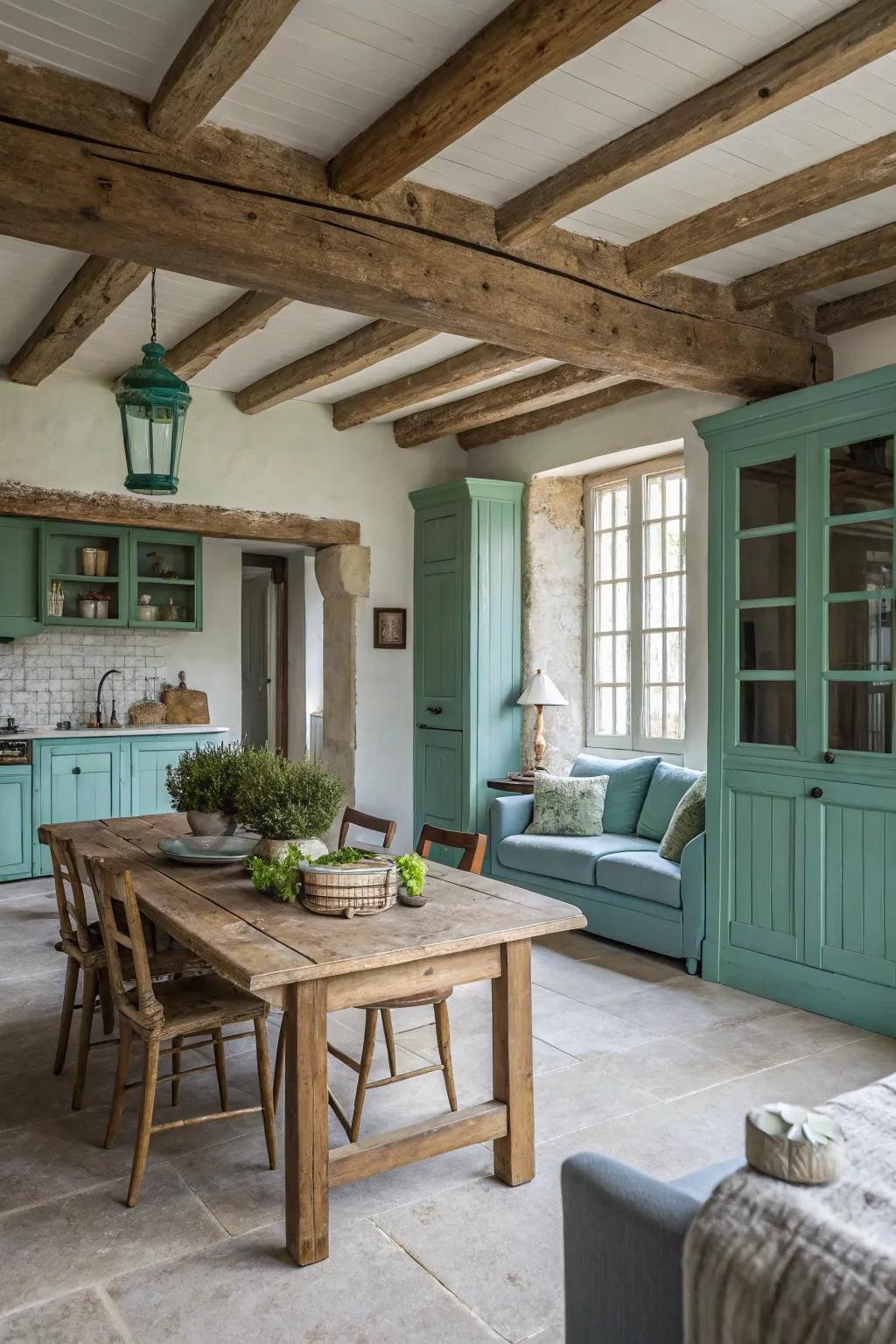 Colors that give farmhouse decor a modern touch.