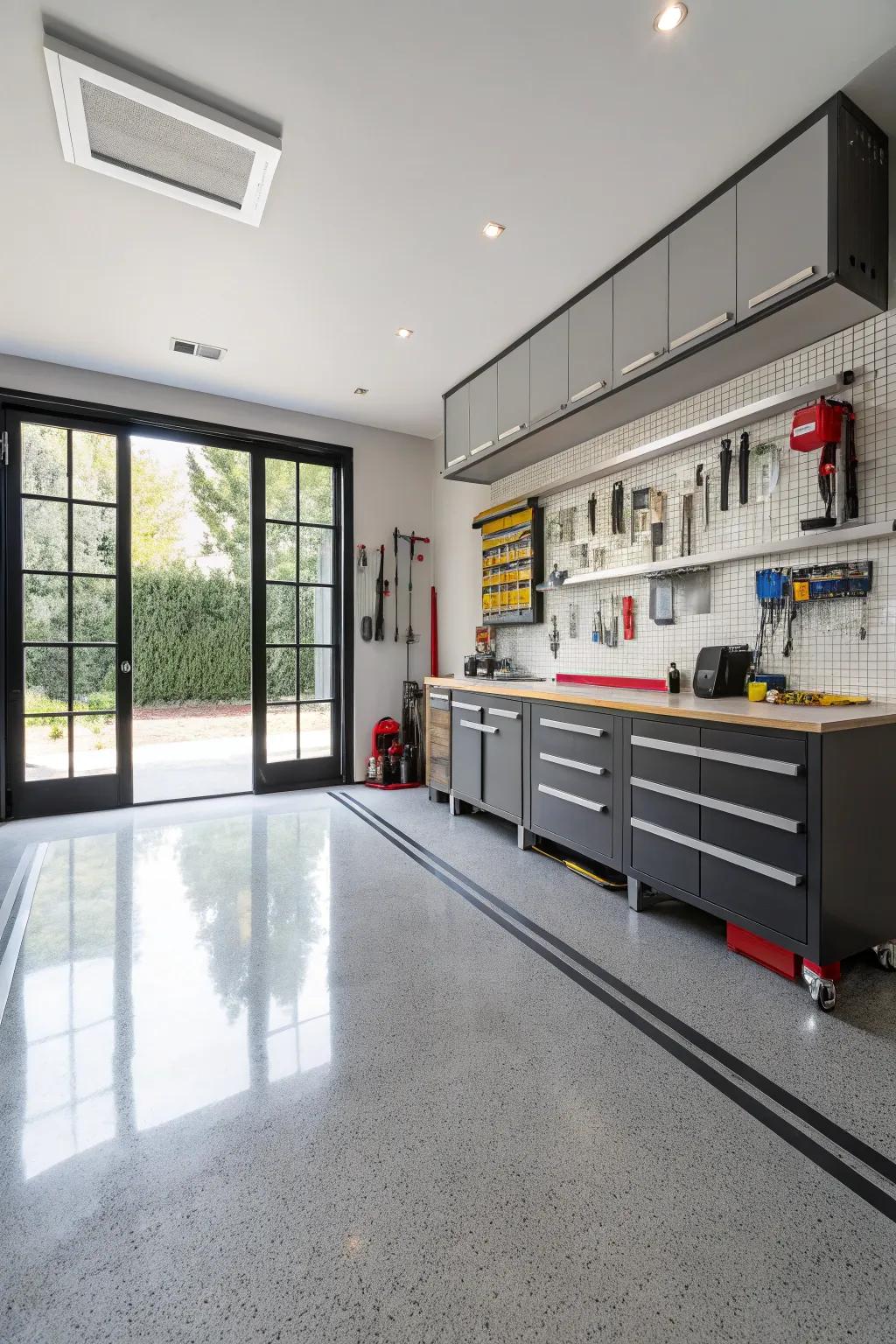 Polymer topcoats provide a durable, polished finish.