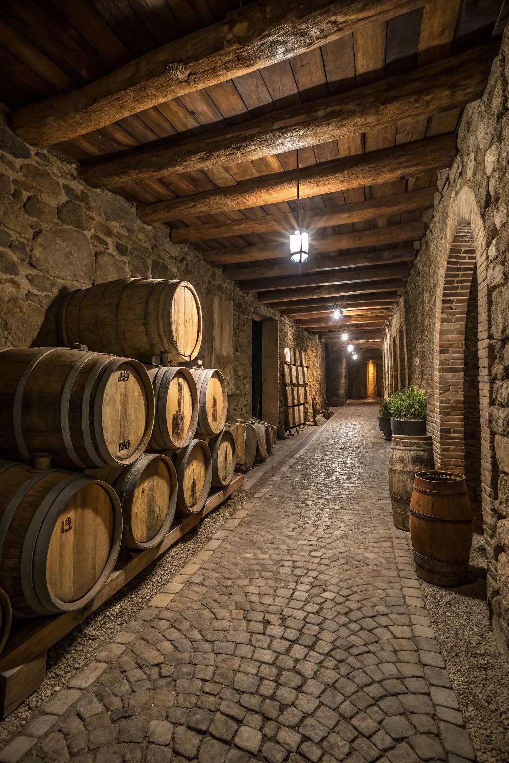 European charm with indoor stones floors.