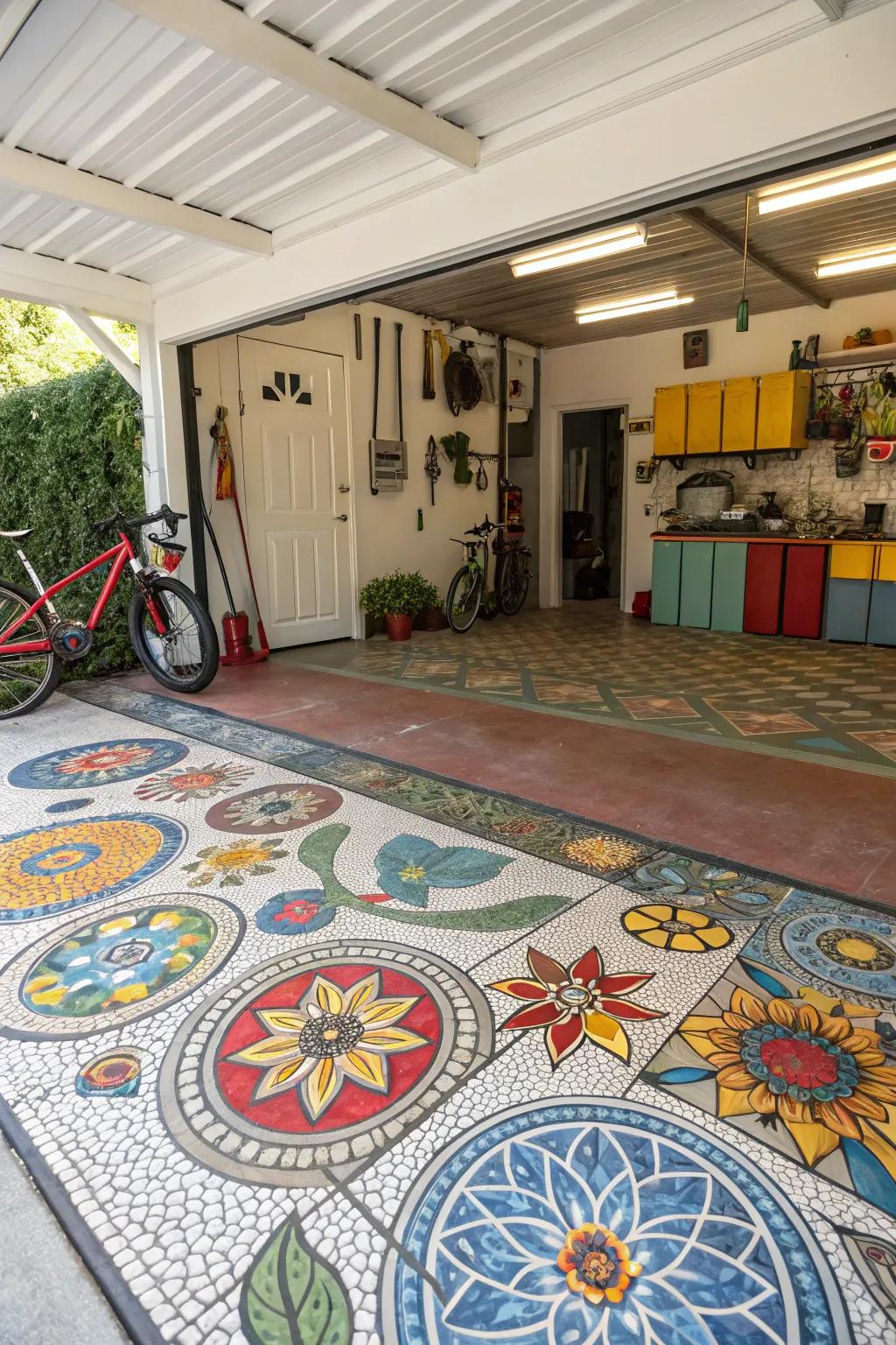 Express creativity with mosaic tile designs.