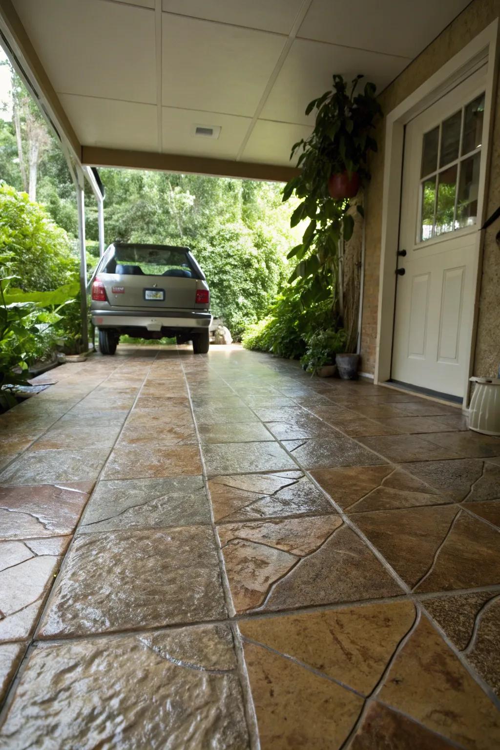 Nature-inspired coverings infuse warmth and the outdoors into your garage.