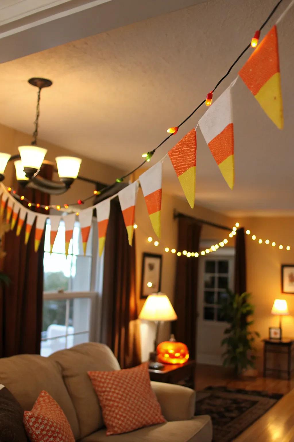 Append a sweet hint through a sugar niblet garland.