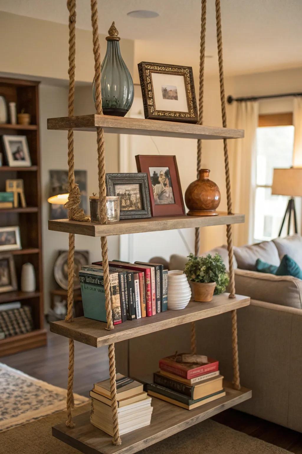 Hanging ledges add style and functionality to your decor.