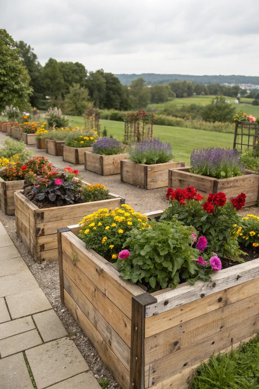 DIY wood planters combine sustainability with style.